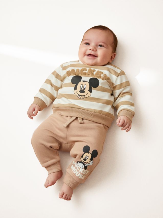 Sinsay - Tepláky Mickey Mouse - béžová