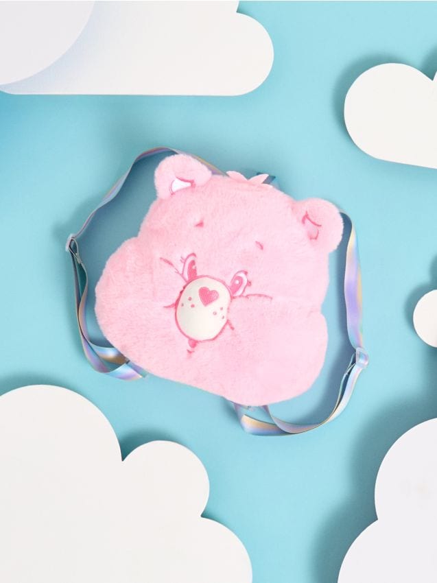 Sinsay - Rucsac plușat în formă de urs Care Bears - roz