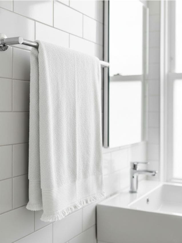 Sinsay - Bavlnený uterák s strapcami - biela