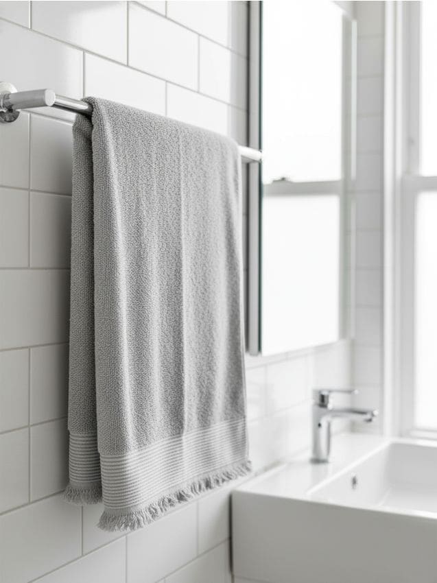 Sinsay - Bavlnený uterák s strapcami - svetlošedá