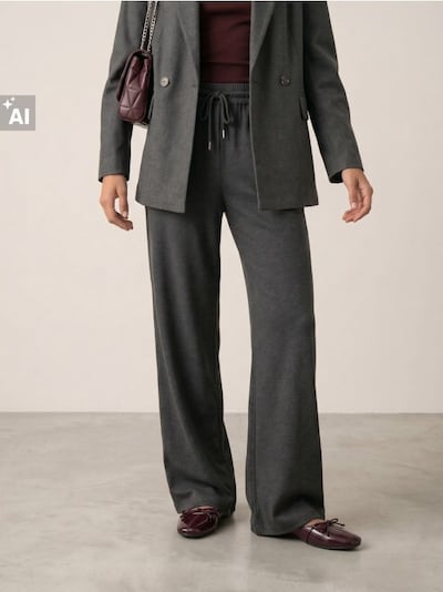 Штани wide leg з добавкою віскози