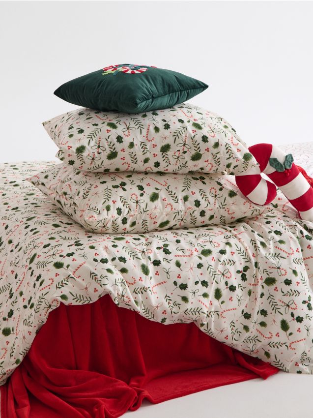 Sinsay - Sada posteľnej bielizne so vianočným vzorom - viacfarebná