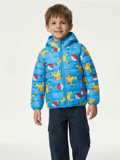 Gesteppte Daunenjacke mit Kapuze