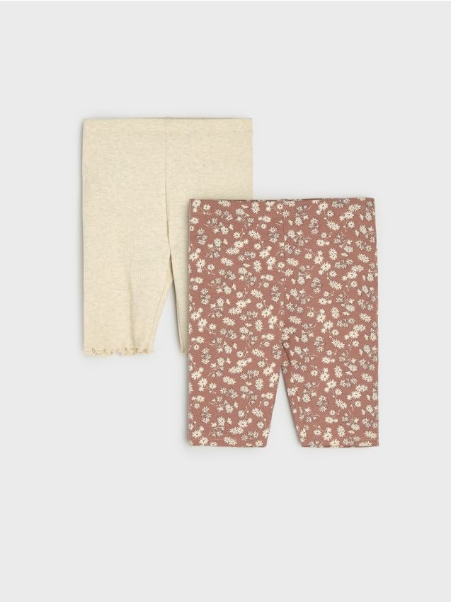 Sinsay - Colanți scurți din bumbac – set de 2 - multicolor