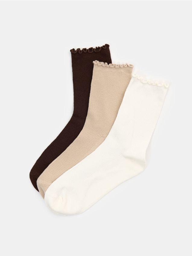 Sinsay - Set de 3 perechi de șosete lungi - multicolor