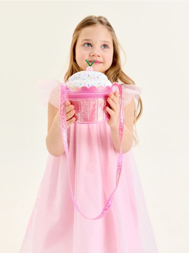 Sinsay - Geantă mică lucioasă în formă de brioșă - roz