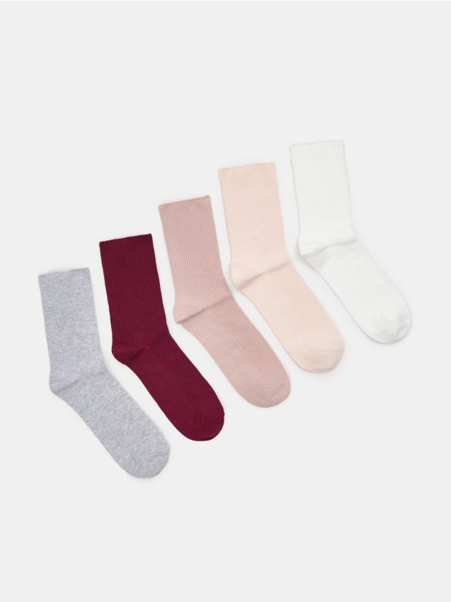 Sinsay - Set 5 perechi șosete cu bumbac - multicolor