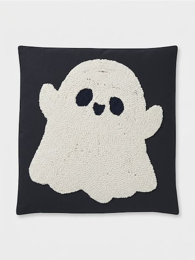 Διακοσμητική μαξιλαροθήκη Halloween με ανάγλυφο μοτίβο φαντάσματος
