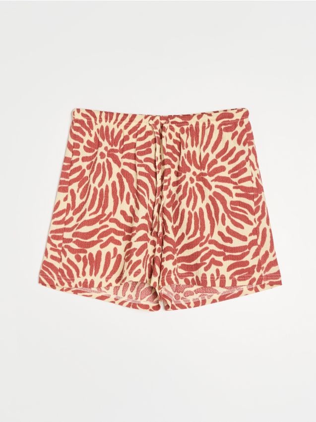 Sinsay - Wzorzyste szorty z wiązaniem - wielobarwny