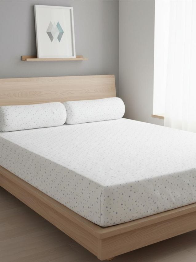 Sinsay - Cearșaf cu elastic cu imprimeu all-over cu stele - bleumarin