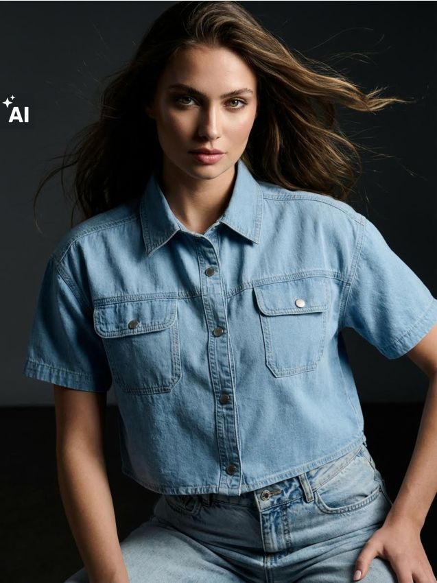 Sinsay - Cămașă din denim - albastru
