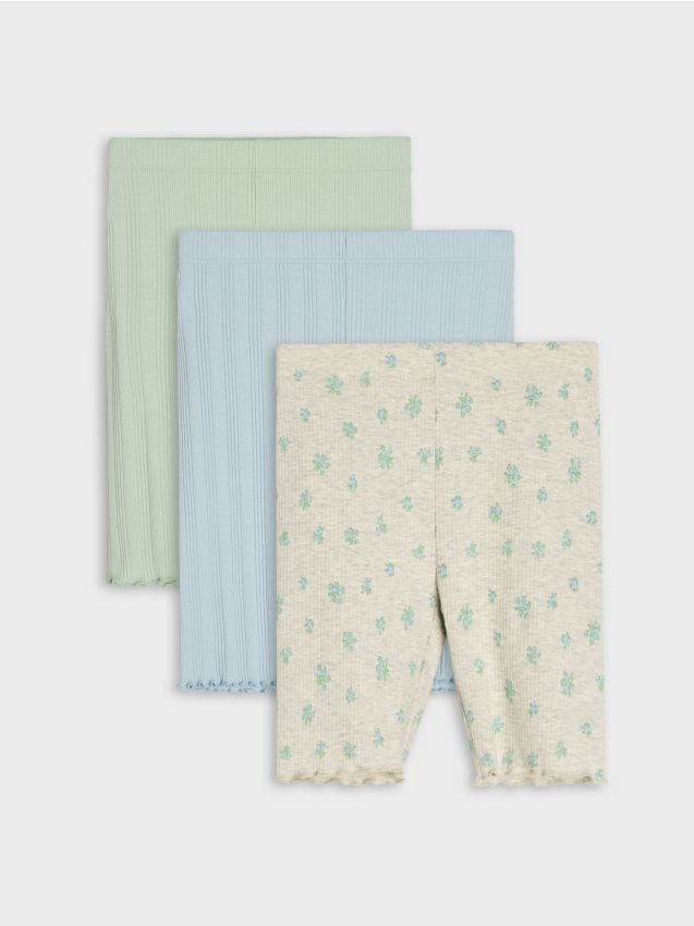 Sinsay - Colanți scurți din bumbac 3 pack - multicolor