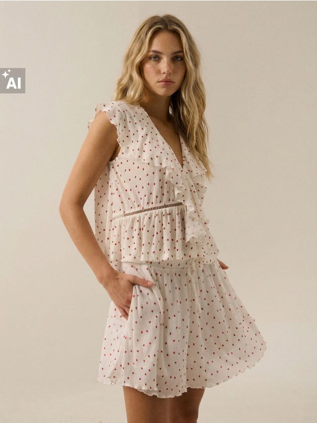 Sinsay - Blugi wide leg cu talie înaltă cu dungi metalizate - multicolor