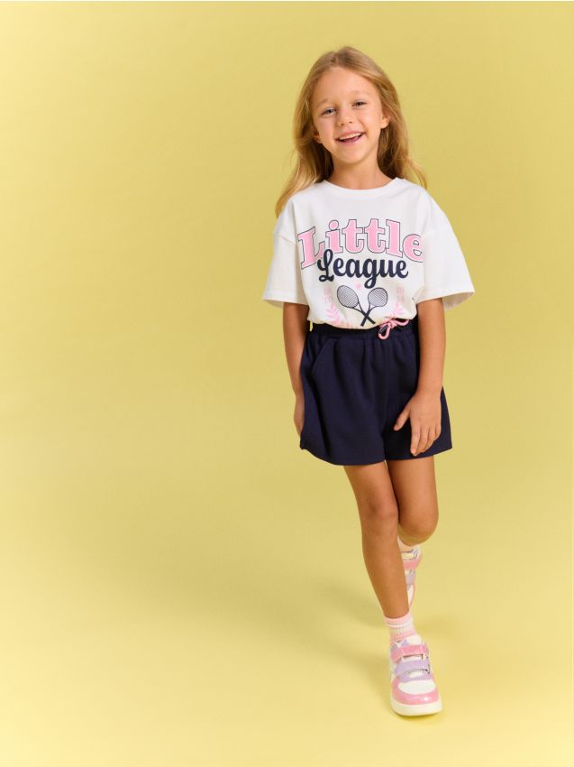 Sinsay - Pantaloni scurți cu adaos de viscoză Active - bleumarin