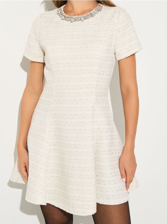 Sinsay - Mini vestito - panna