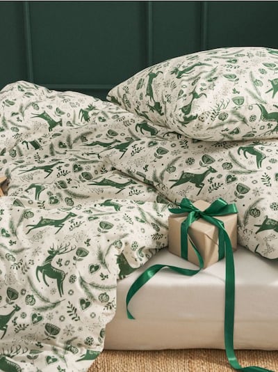 Bettwäscheset mit Weihnachtsmuster