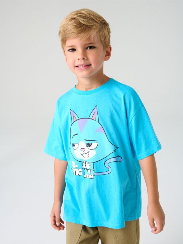 Sinsay - Tricou Gabbys Dollhouse - albastru