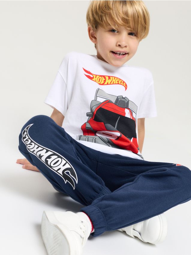 Sinsay - Pantaloni de trening loose jogger Hot Wheels - bleumarin