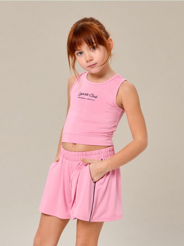 Sinsay - Fustă-pantalon - roz-fuchsia