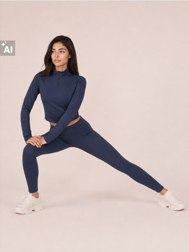 Sinsay - Colanți sport cu cusături - bleumarin