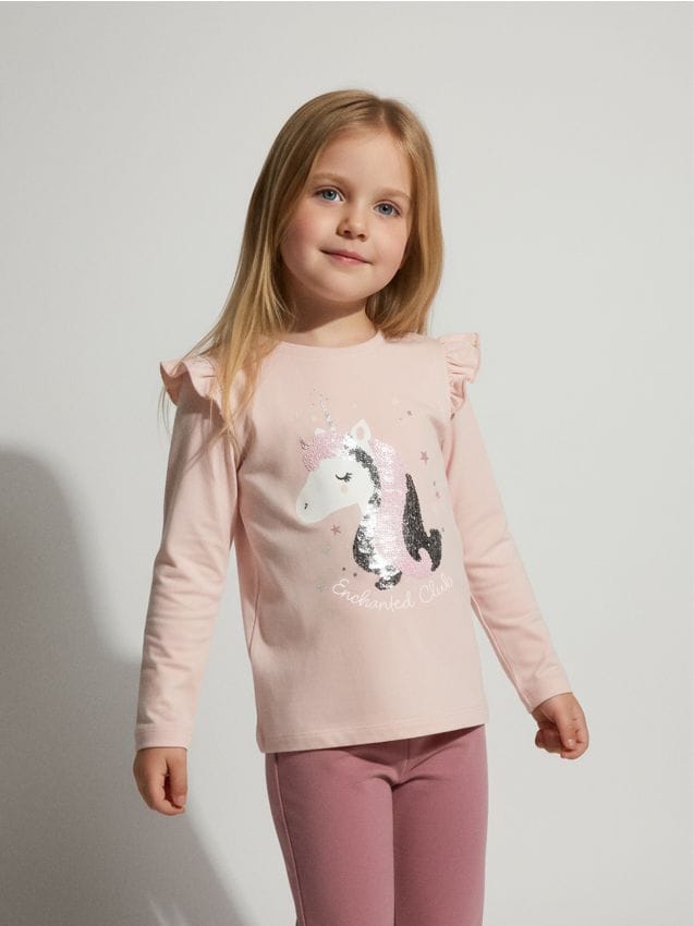 Sinsay - Tricou din bumbac - roz