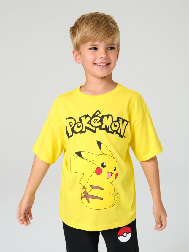 Sinsay - Tricou cu imprimeu Pokémon - galben