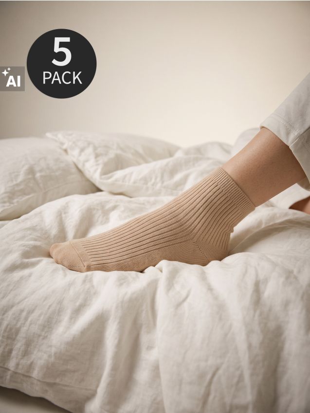Sinsay - Čarape s pamukom i biljnim motivom 5 pack