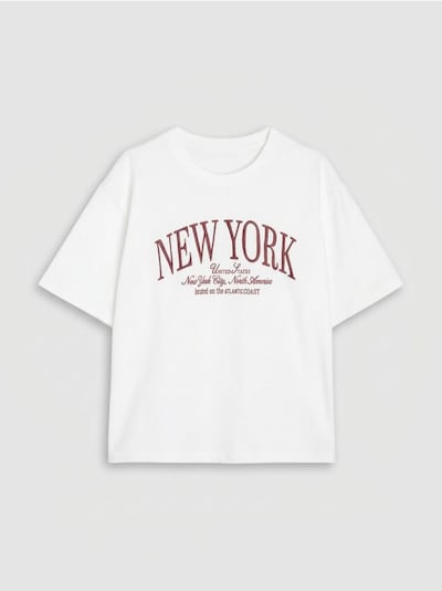 Pamut póló felirattal New York