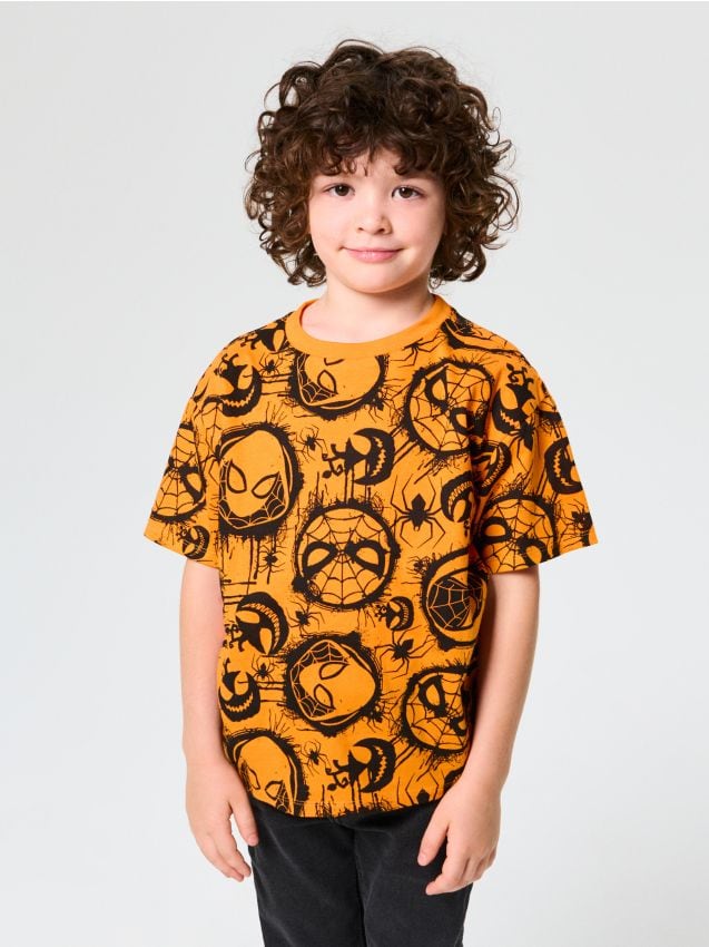 Sinsay - Tricou Spider-Man - oranj-deschis
