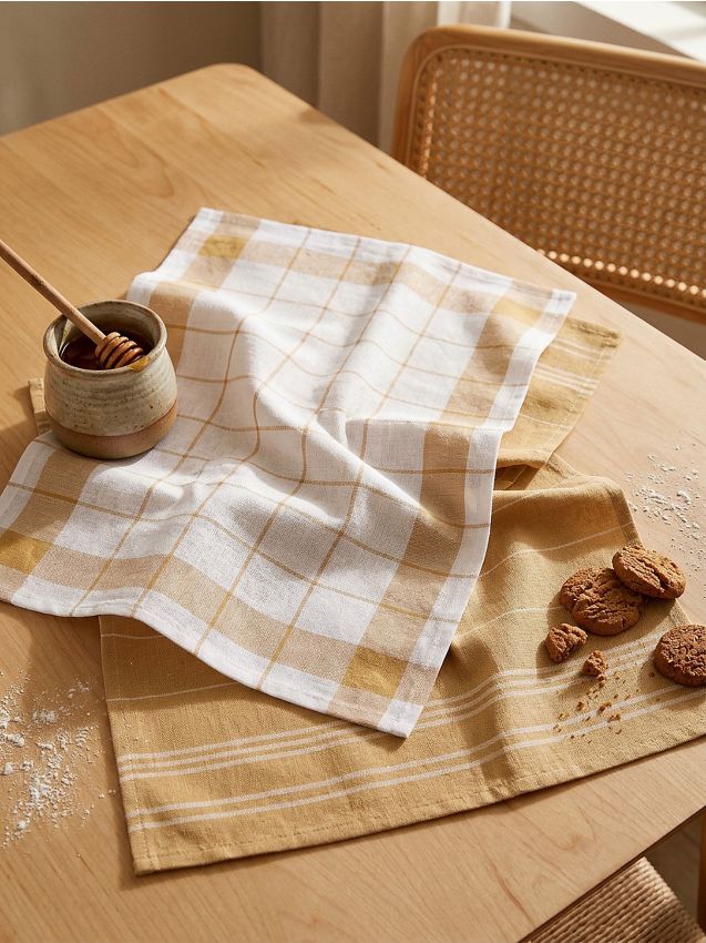 Sinsay - Prosoape de bucătărie, 2 bucăți - crem