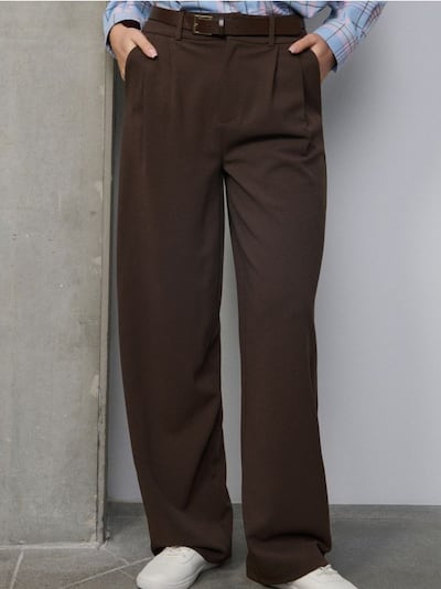 Παντελόνι wide leg με ζώνη