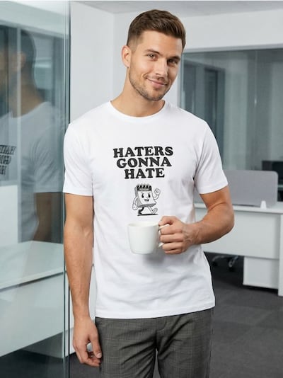 Бавовняна футболка з принтом