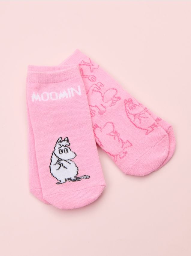 Sinsay - Súprava ponožiek The Moomins, 2 pack - ružová