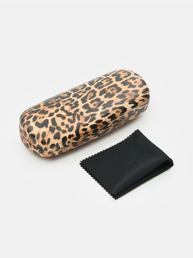 Sinsay - Husă pentru ochelari cu imprimeu leopard - multicolor