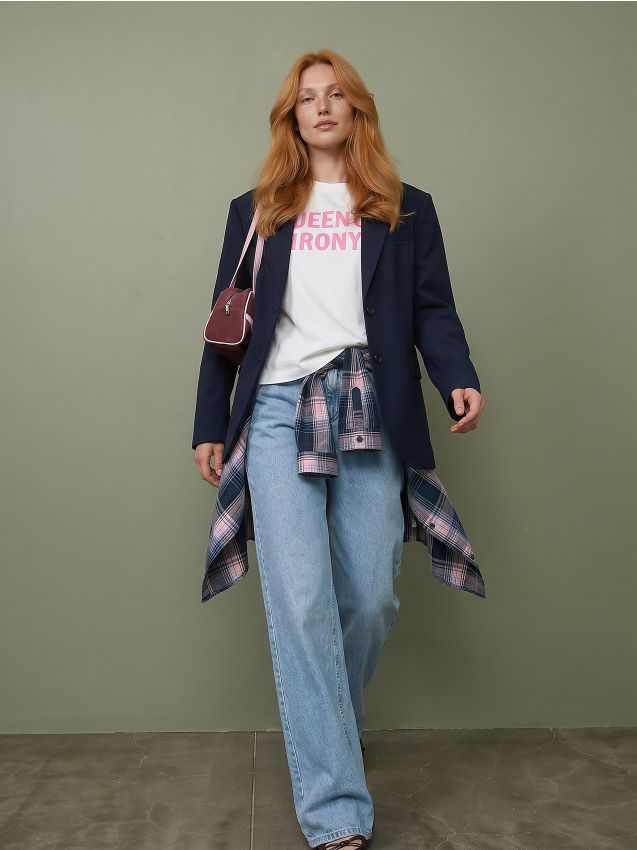 Sinsay - Tricou din bumbac cu inscripție - alb