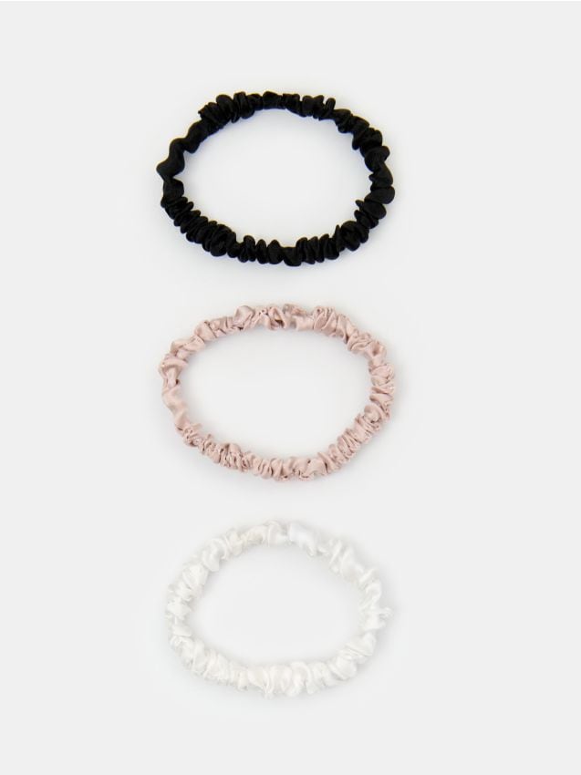 Sinsay - Elastice de păr cu mătase 3 pack - multicolor