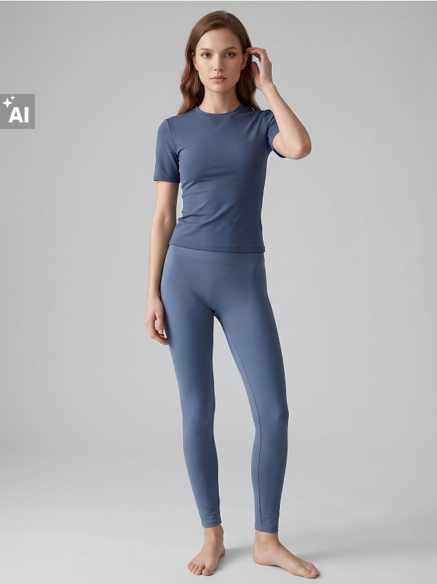 Sinsay - Colanți sport Everyday Active - bleumarin