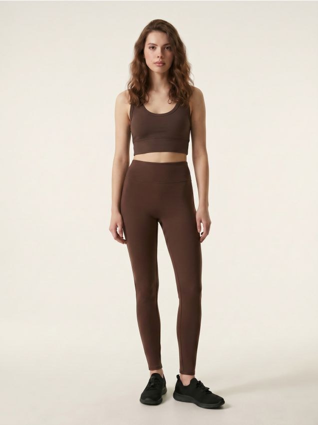 Sinsay - Colanți sport Active - maro
