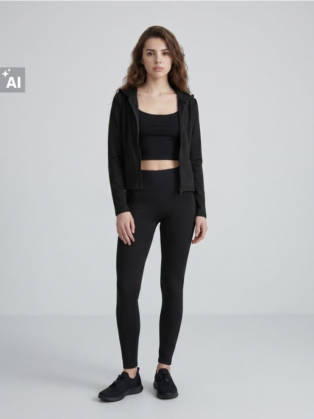 Sinsay - Colanți sport Active - negru