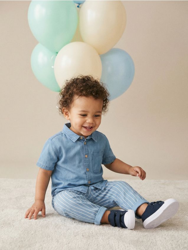 Sinsay - Cămașă din denim - albastru