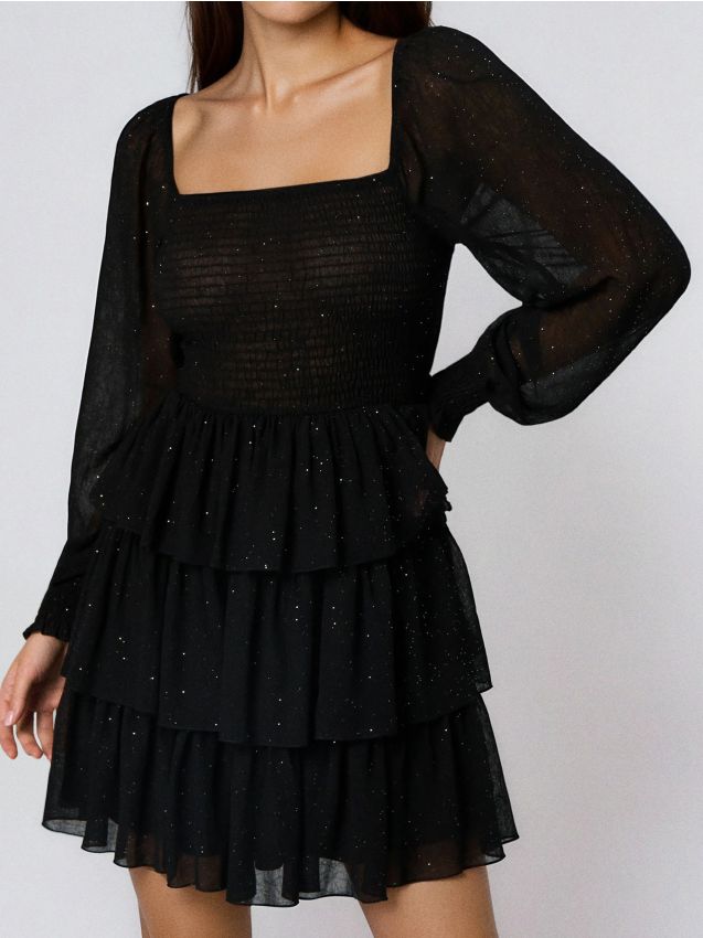 Sinsay - Vestito babydoll - nero