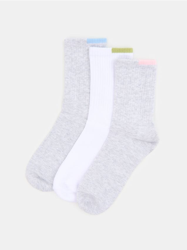 Sinsay - Set de 3 perechi de șosete cu conținut ridicat de bumbac - multicolor