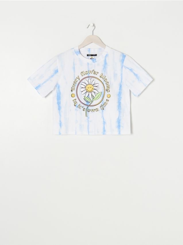 Crop top tie dye SmileyWorld® - SINSAY