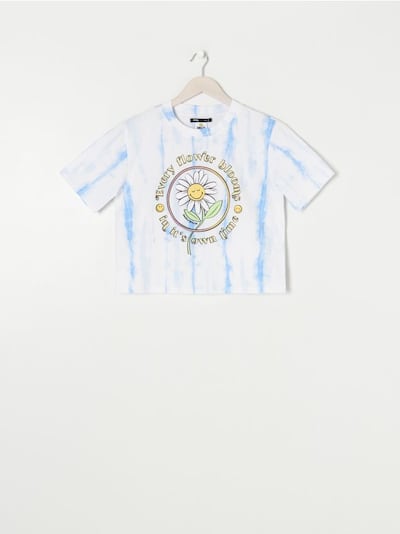 Crop top cu efect tie-dye SmileyWorld®