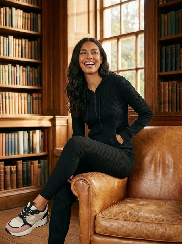 Sinsay - Prążkowane legginsy basic - czarny