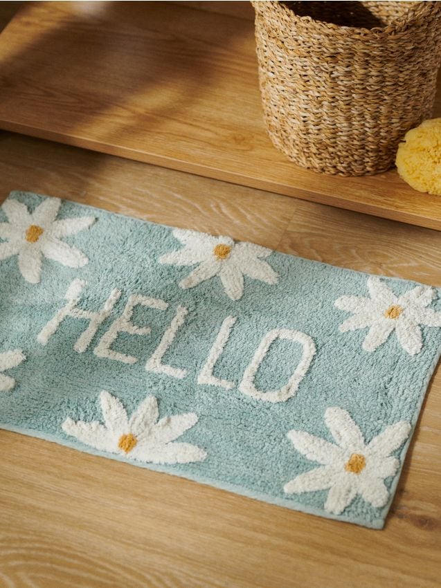 Sinsay - Covoraș de baie cu motiv de Crăciun - albastru-pal