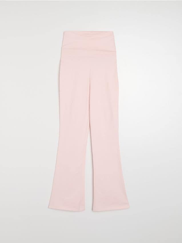 Sinsay - Pantaloni flare - roz-pastel