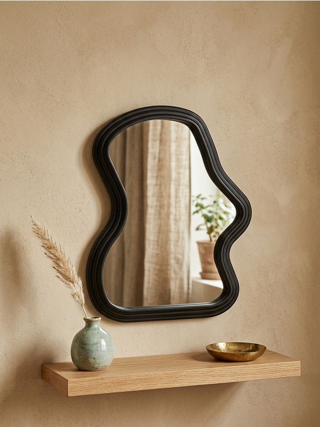 Sinsay - Oglindă cu formă neregulată - negru