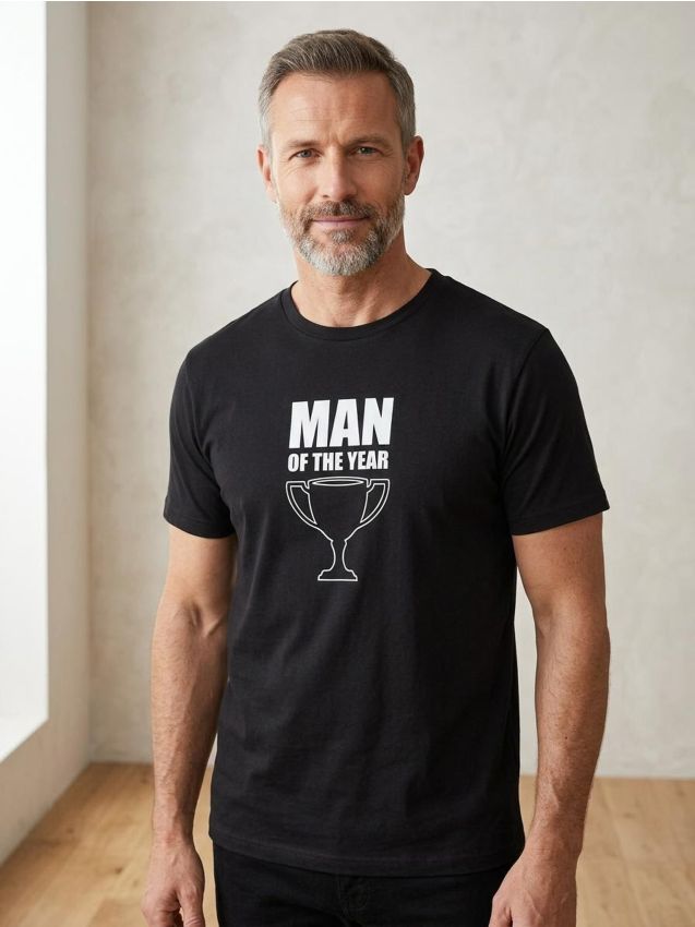 Sinsay - Tricou din bumbac cu inscripție - negru