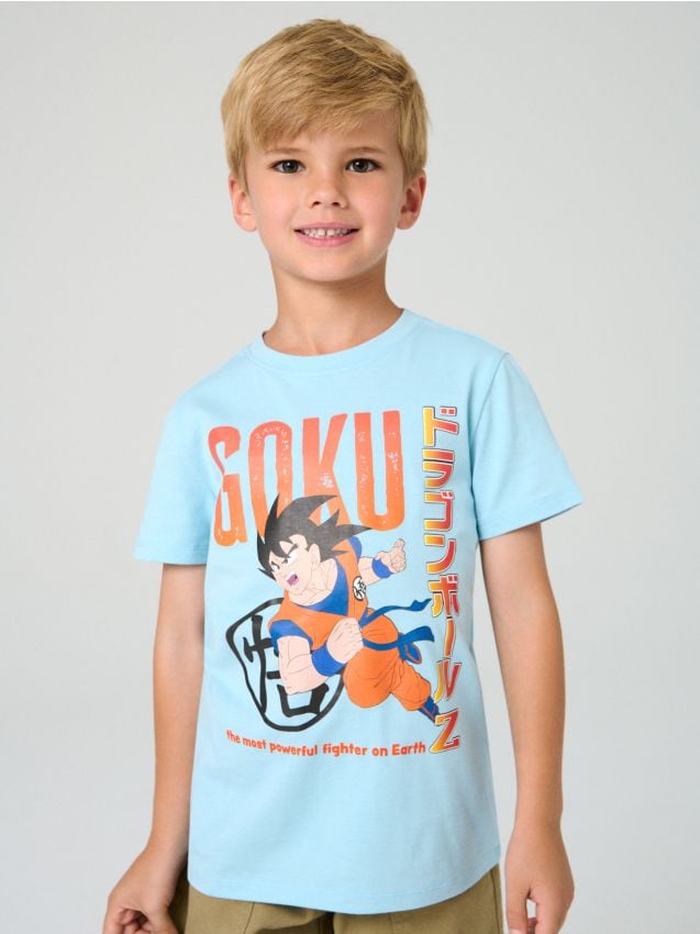 Sinsay - Tricou Dragon Ball - Gri-albăstrui